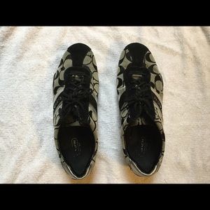 Black with suede Coach shoes